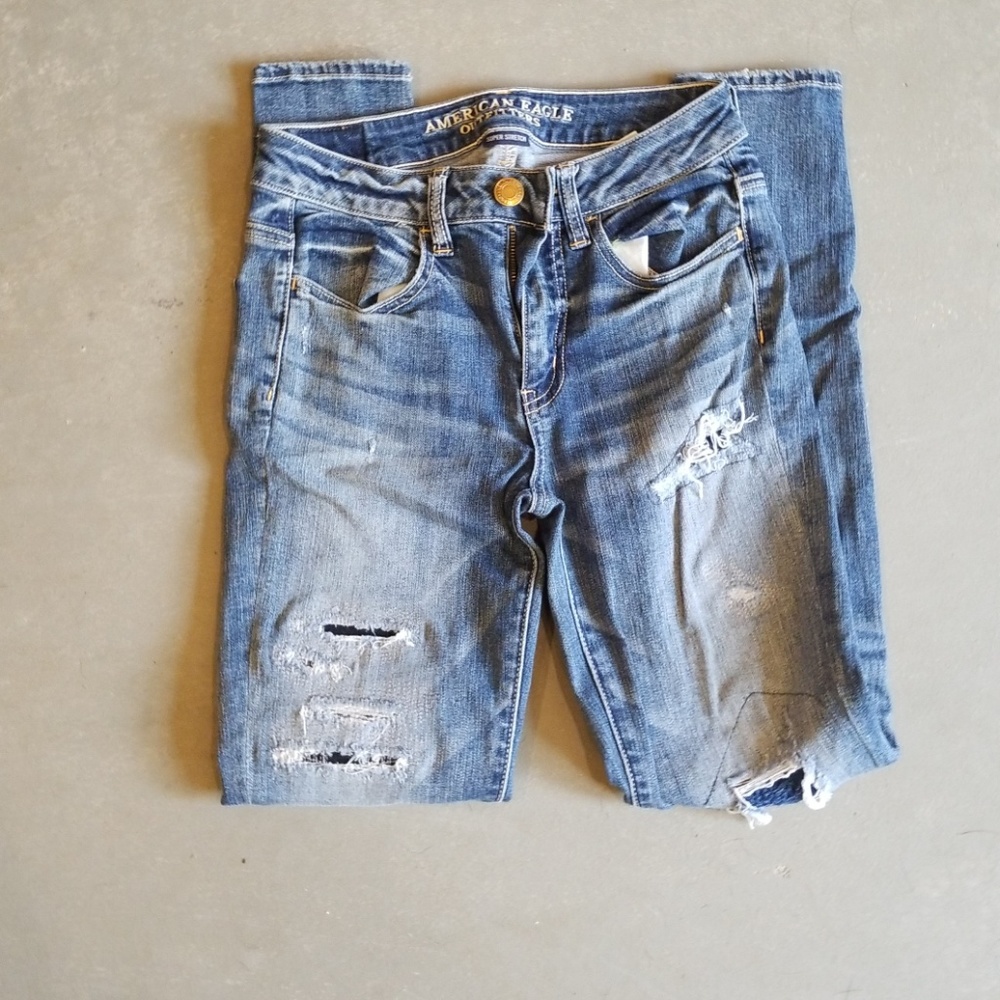 Size 2 Patched American Eagle jeggings